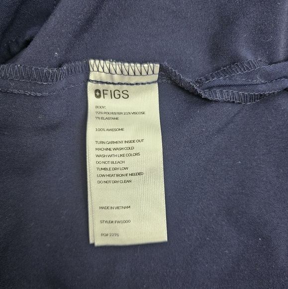Figs Navy Blue Catarina One Pocket Top Size XL - Picture 4 of 6